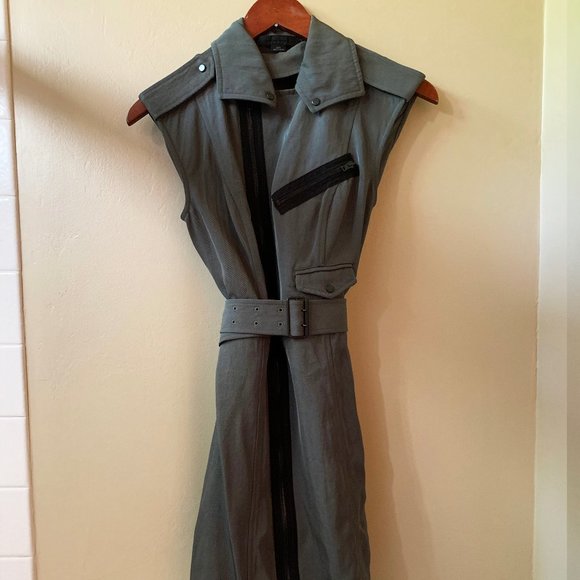 Alexander Wang Military-Style Dress Green Size 4 - Picture 5 of 8